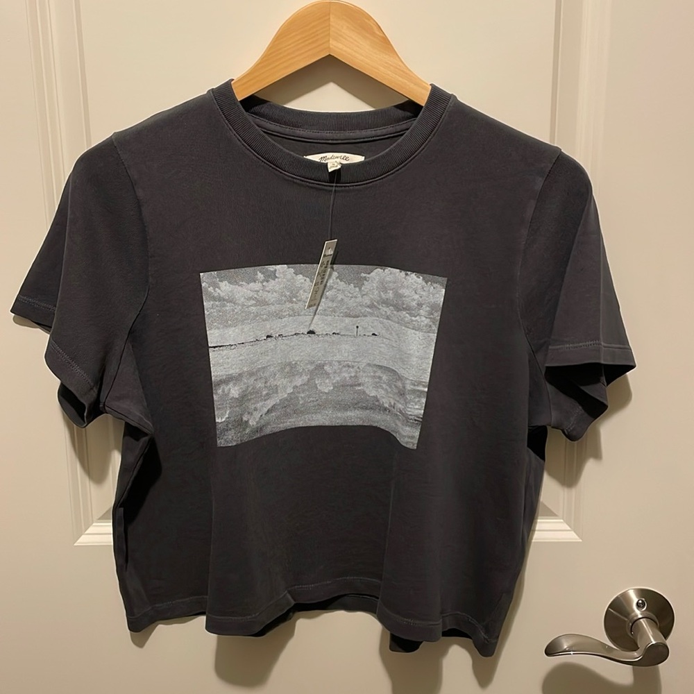 Madewell Boxy-Crop Graphic Tee, NWT